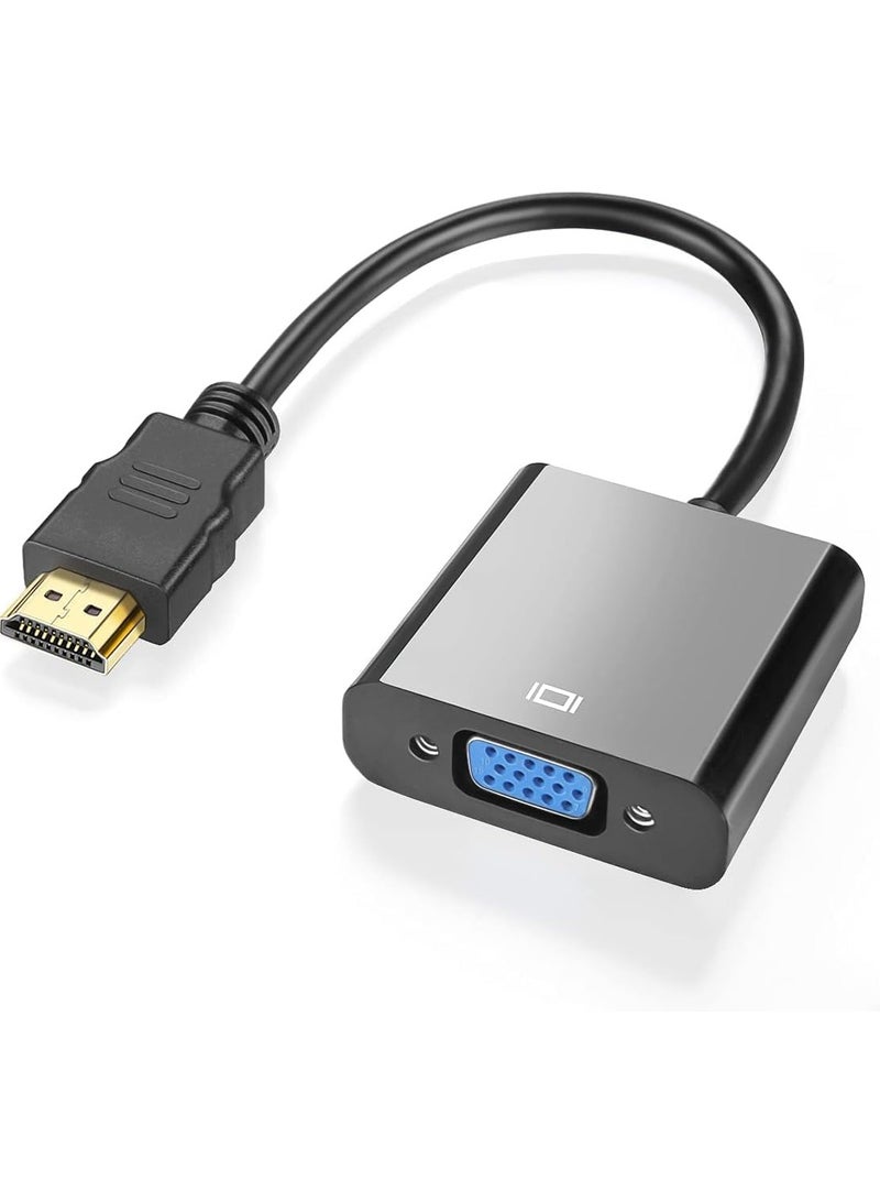 HDMI to VGA Adapter HD, Male (HDMI) to VGA (Female) Converter for PC, Monitor, Projector, HDTV, Xbox etc