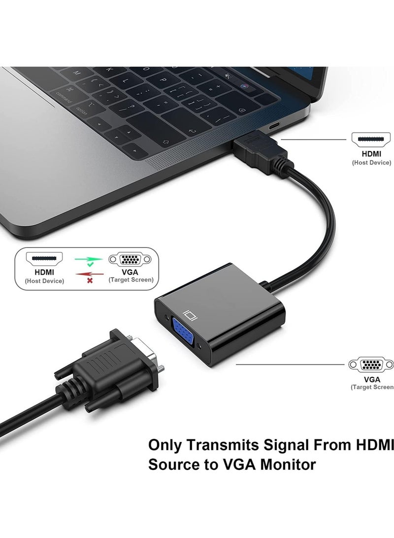 HDMI to VGA Adapter HD, Male (HDMI) to VGA (Female) Converter for PC, Monitor, Projector, HDTV, Xbox etc