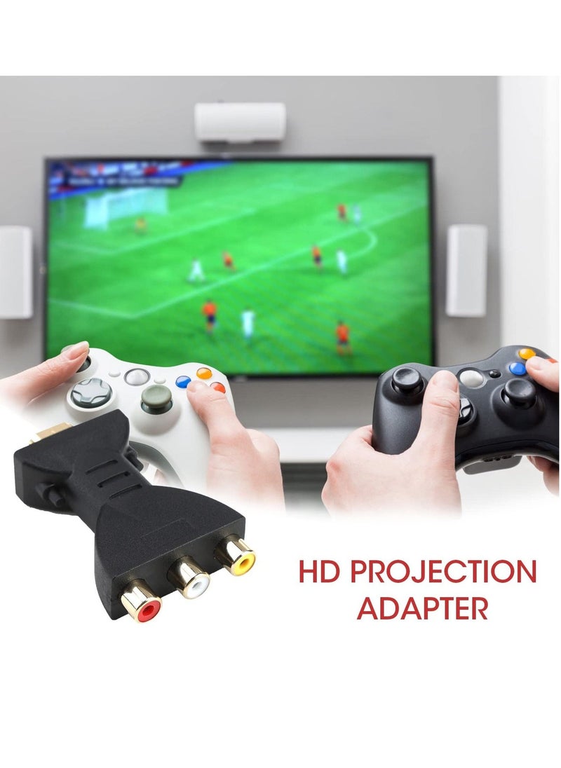 HDMI to AV Converter HDMI to 3RGA Audio Video Adapter HDMI to RCA Composite Converter Adapter Compatible with Roku Stick Support NTSC 1080P 720P for Apple TV PC Laptop Xbox DVD 2Pack