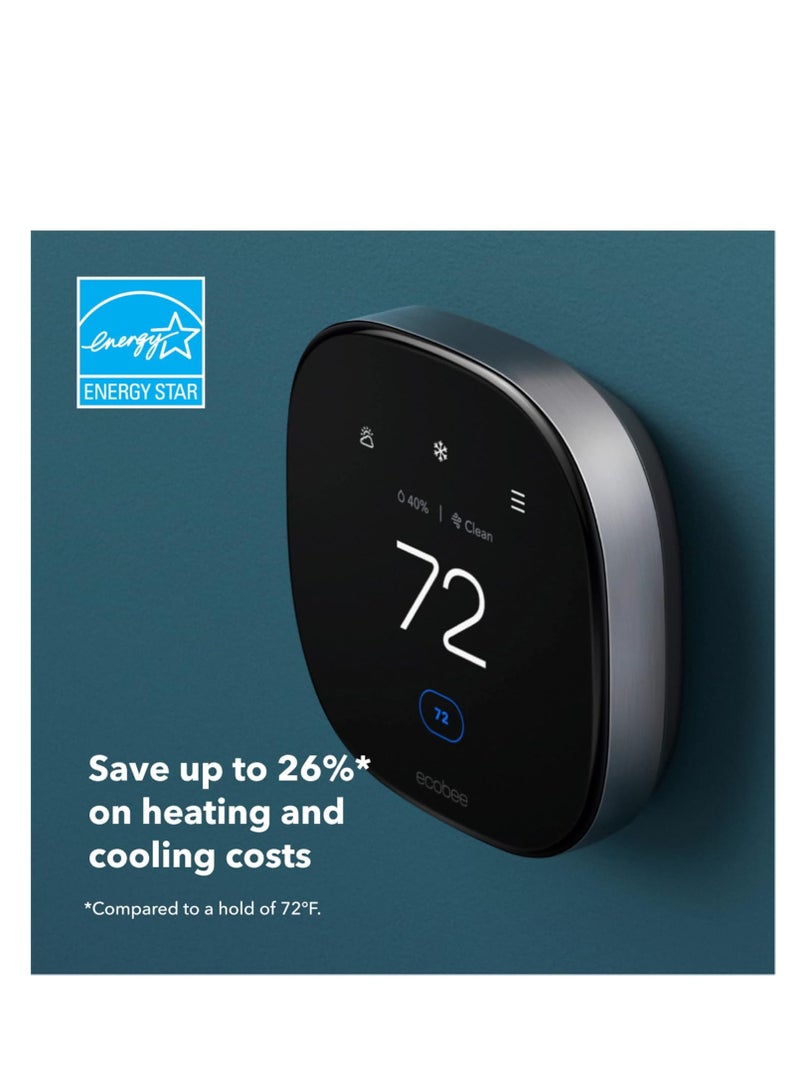 ecobee New Smart Thermostat Premium with Smart Sensor and Air Quality Monitor