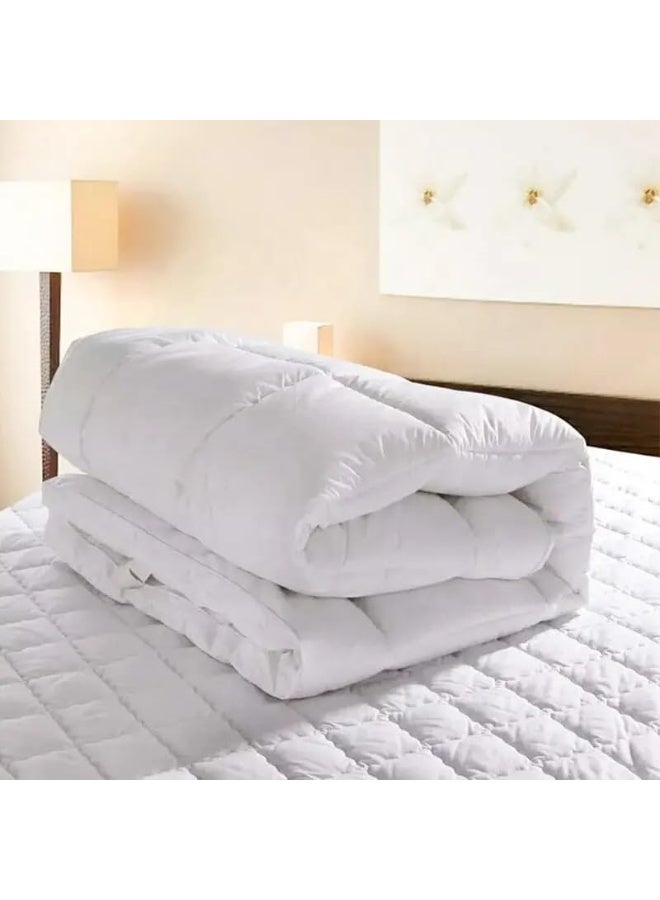 MOONCEE Soft Material Mattress Topper Hotel Luxurious Quilted Fluffy Mattress Cover Soft Comfortable Breathable Bed Topper With Elastic Bands