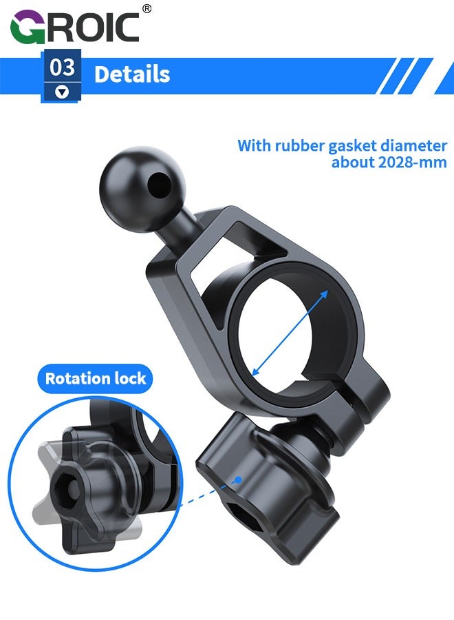 Black Bike Phone Holder, Motorcycle Phone Mount – Bicycle Bike Handlebar Cell Phone Clamp, Scooter Phone Clip for iPhone, Galaxy，and 4.7