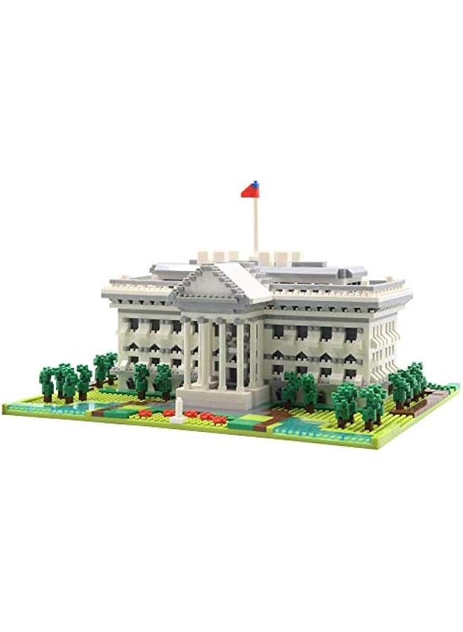Architecture White House Micro Mini Blocks (2021PCS) - 3D Puzzle Building Blocks Set Toys for Kids or Adult