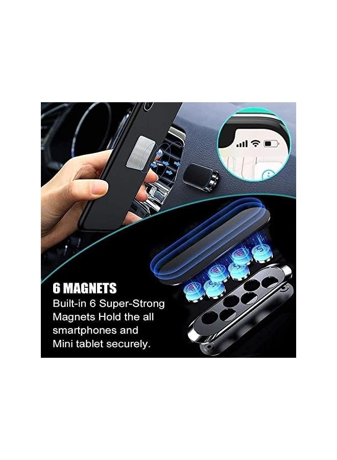 Magnetic Car Phone Mount, Strong Magnet Universal Car Dashboard Mobile Phone Holder Mount for All phones & Mini Tablets