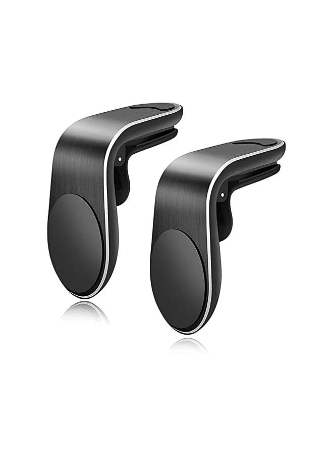 Magnetic Car Phone Holder, Strong Magnetic for Air Vent Phone Holder Car Mount Phone Holder Car Magnetic, L Shape Universal Car Holder for Any Smartphone, Universal Smart GPS Cell Phone Holder