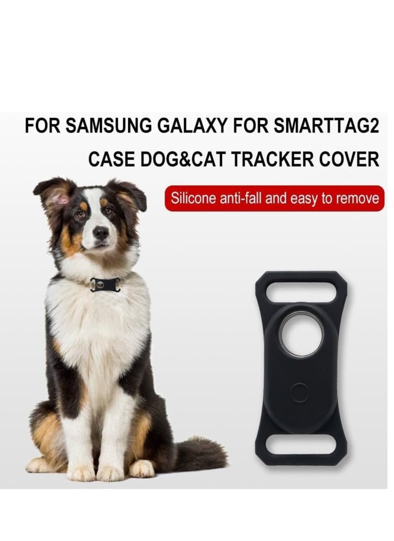 Cat Collar Holder for Galaxy Smarttag2, Waterproof Silicone Case for Dog Pet, Anti-Lost Scratch Resistant Full Protective Cover Accessory for Keys, Luggage, Pets, for Samsung Galaxy Smart tag2, 2Pack