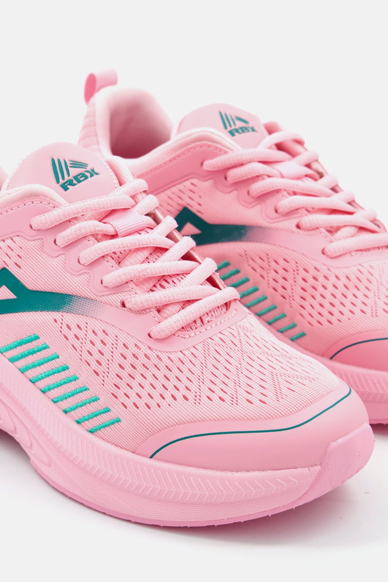 Women Lace Up Running Shoes, Pink