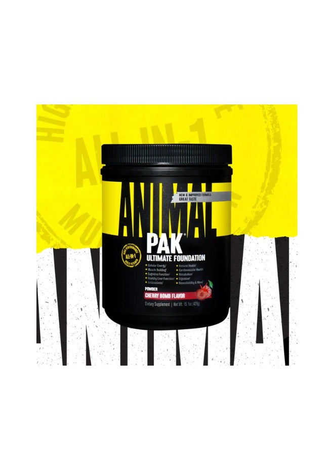 Animal Ultimate Foundation Pak High Performance All In One Multivitamin Cherry Flavour 411 Gram