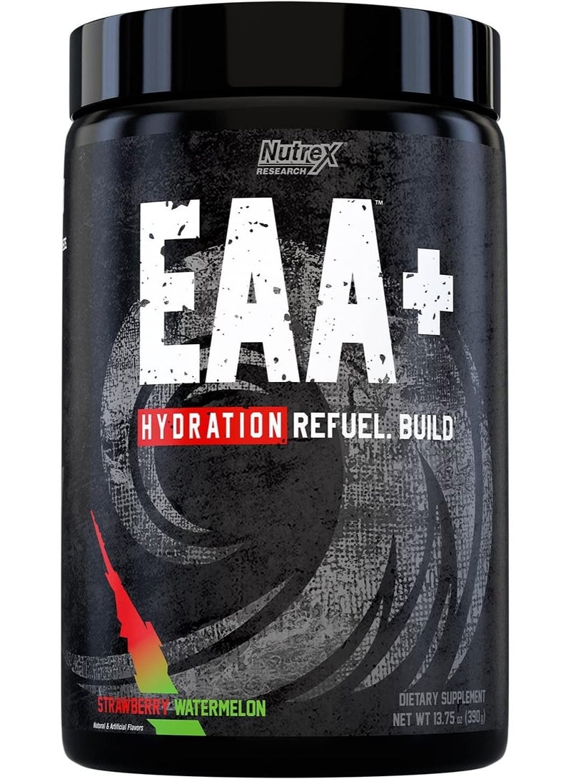 Nutrex Research EAA Hydration | EAAs + BCAA Powder | Muscle Recovery, Strength, Muscle Building, Endurance | 8G Essential Amino Acids + Electrolytes | Strawberry Watermelon 30 Serving