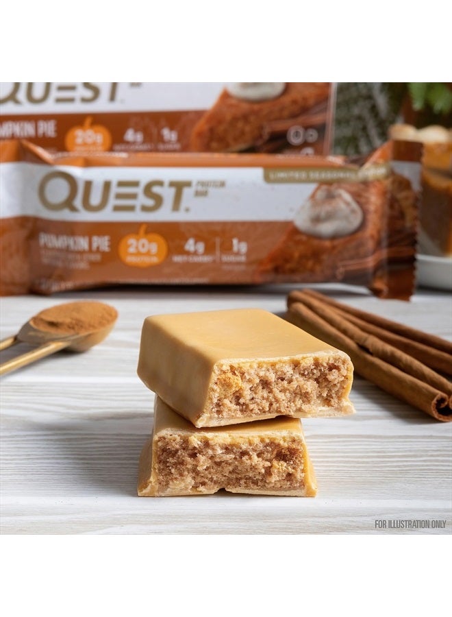 Pumpkin Pie Protein Bar, 20g Protein, 4g Net Carb, 1g Sugar, Gluten Free, 12 Count