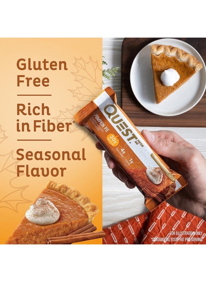 Pumpkin Pie Protein Bar, 20g Protein, 4g Net Carb, 1g Sugar, Gluten Free, 12 Count