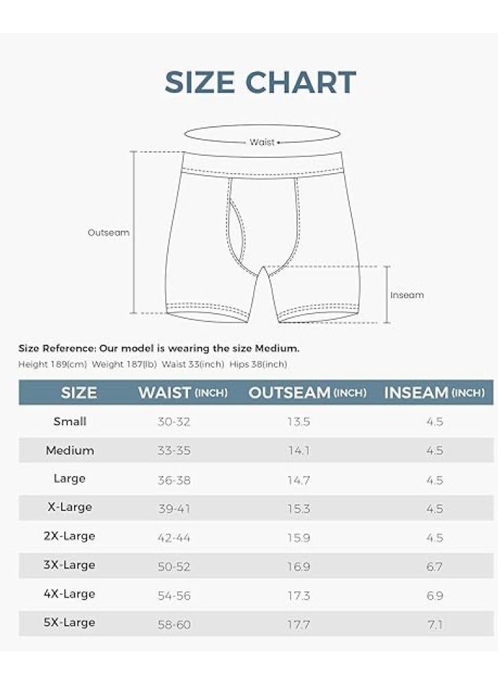 Mens Boxer Shorts Soft Cotton Men Pack Breathable Mens Underwear Boxer Briefs
