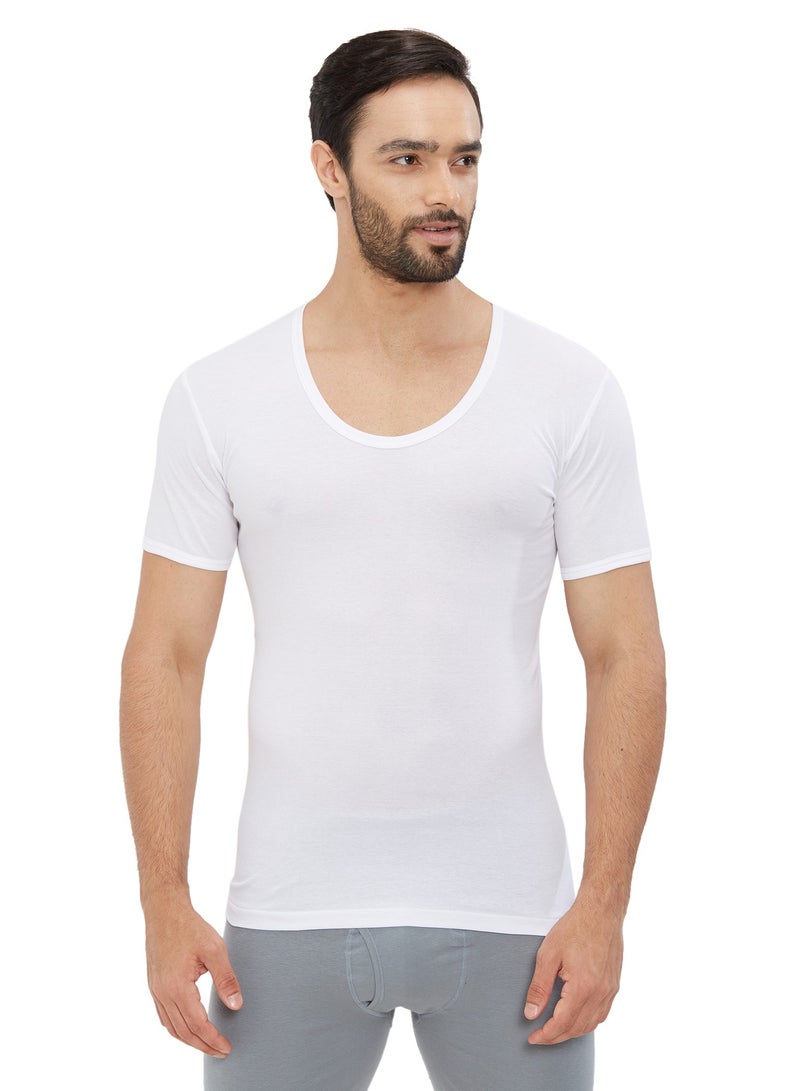 MEN'S AEROCOOL U-NECK UNDERSHIRT (PACK OF 3) - WHITE