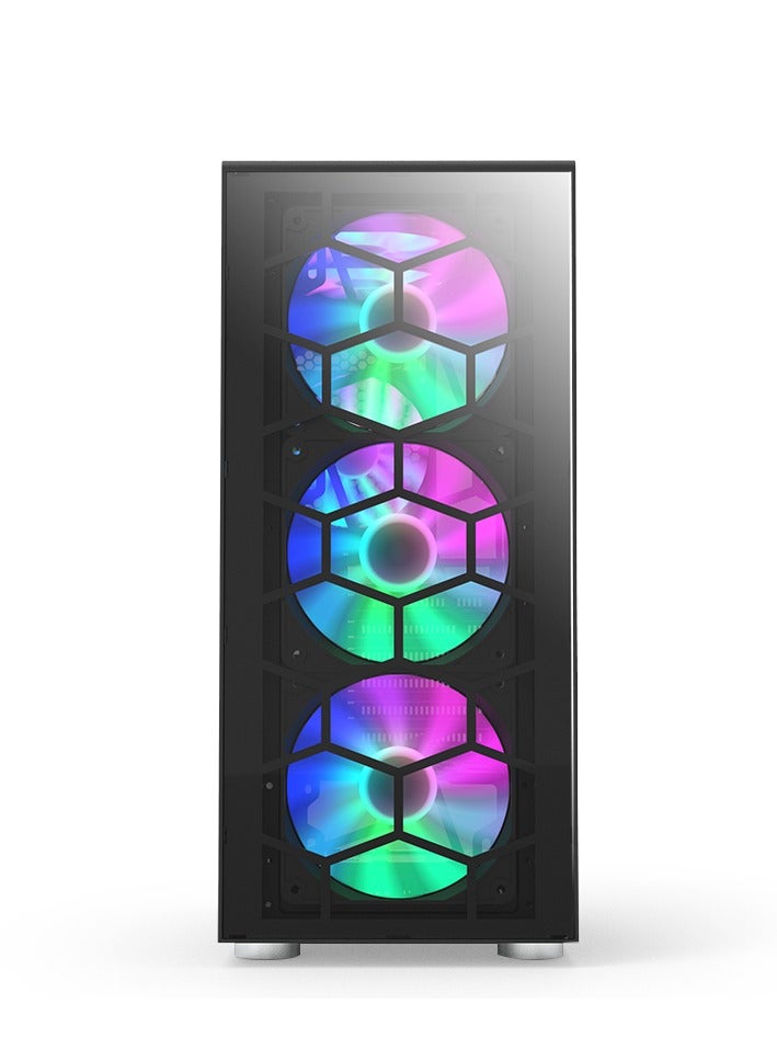 Montech X3 Glass RGB Mid-Tower Case Desktop PC Computer Gaming Case (Black)