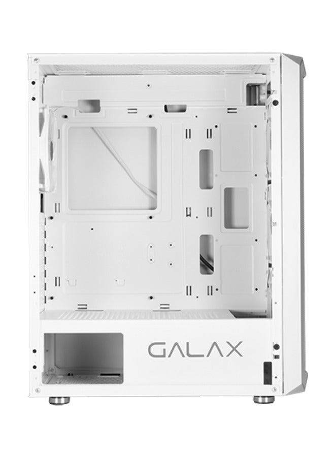 Galax Revolution 07 with 4 Fans Desktop PC Computer Gaming Case (White)