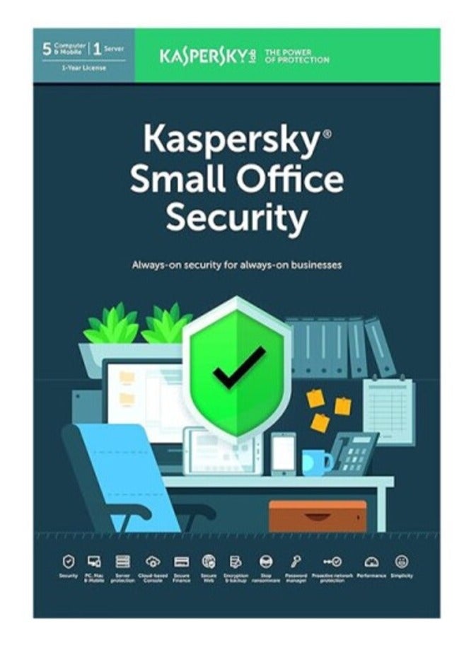 Kaspersky - Small Office Security for 5 Devices + 1 Server for 1 Year - Digital Download