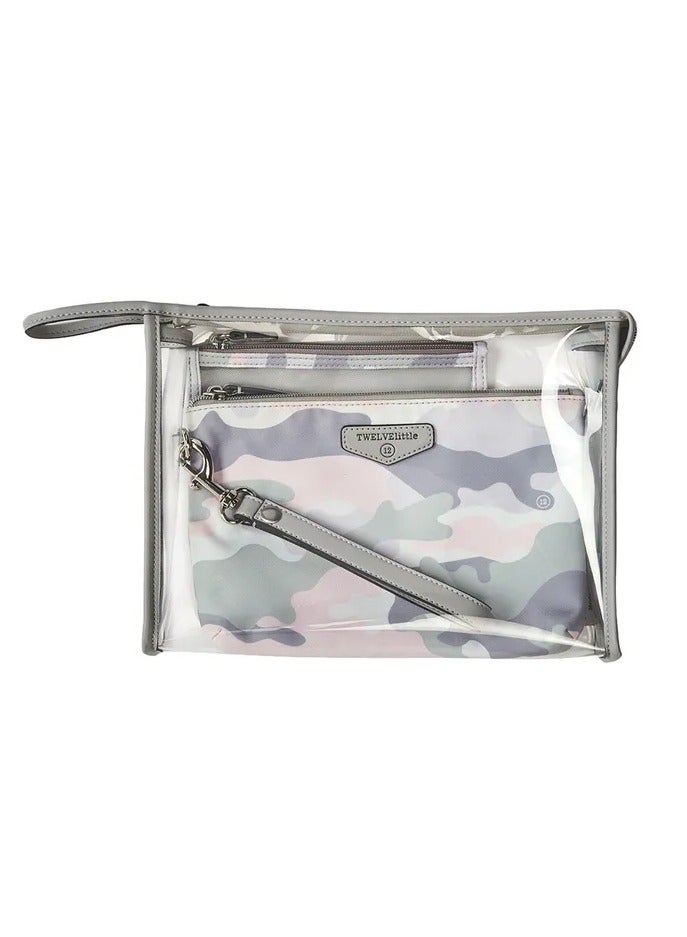 TWELVElittle 3-In-1 Travel Organiser Pouch Set - Blush Camo