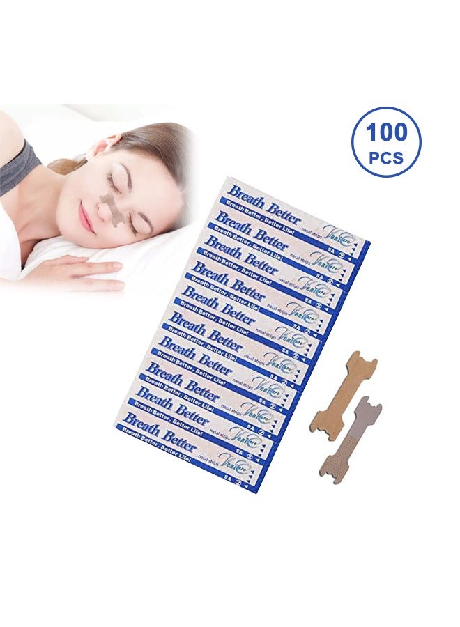 100Pcs Nasal Strips for Reduce Snoring, Breath Easy, Anti Snoring, Improve Sleeping (66*19mm)