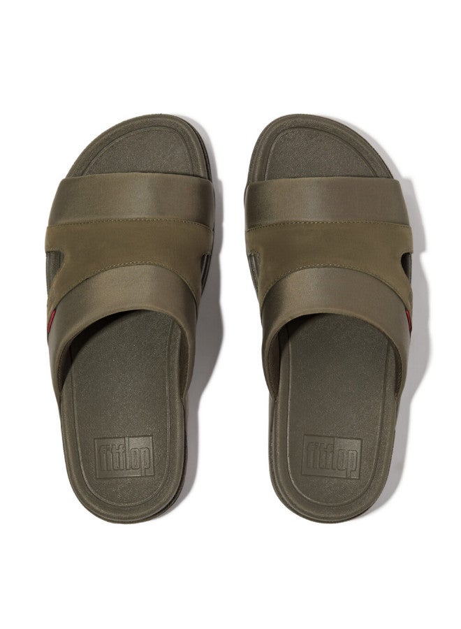 049-808 Fitflop Mens Sandals Freeway III Mens Slide GV4-B77 Olive