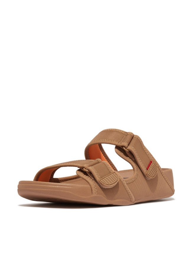 049-807 Fitflop Mens Sandals Gogh Moc Mens Adjustible Slide GT3-B89 Tan