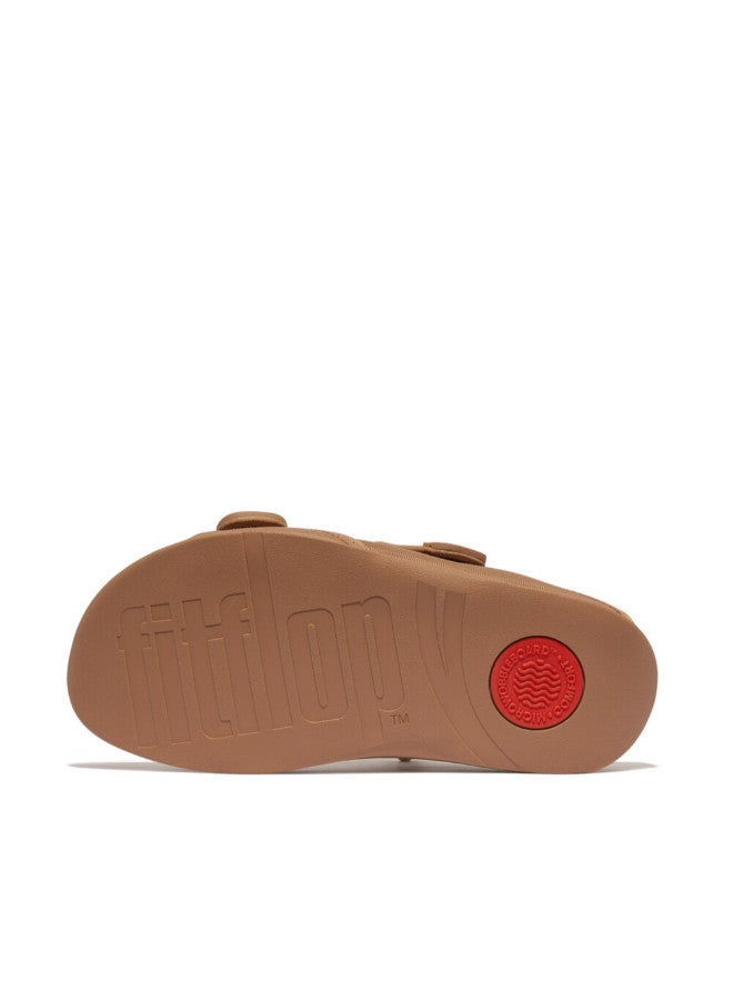 049-807 Fitflop Mens Sandals Gogh Moc Mens Adjustible Slide GT3-B89 Tan