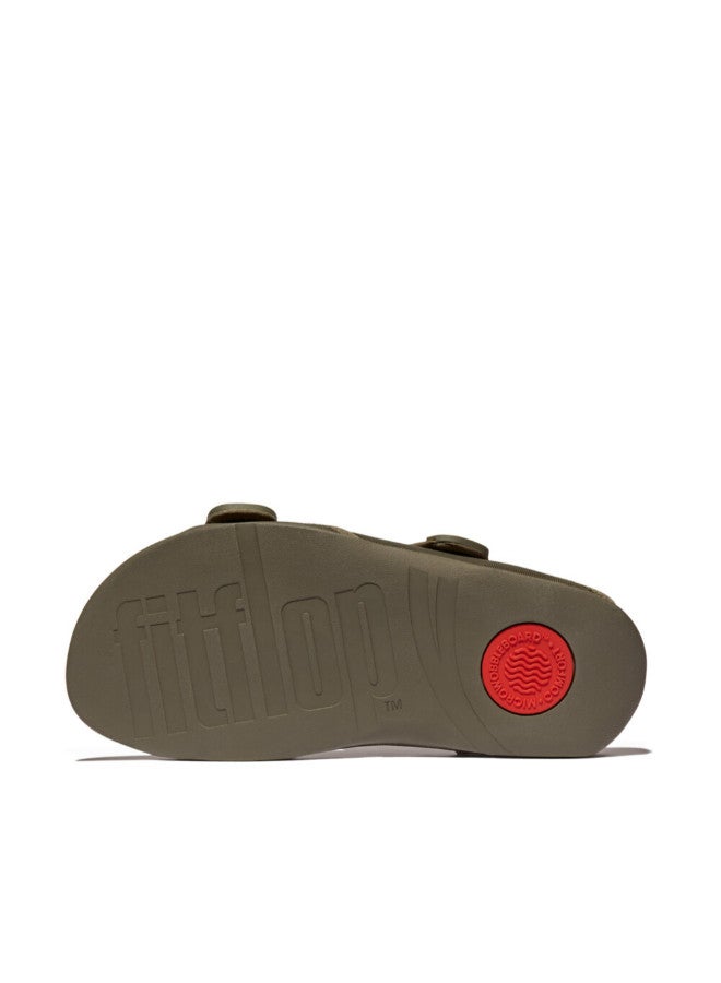 049-806 Fitflop Mens Sandals Gogh Moc Mens Adjustible Slide GT3-B74 Olive