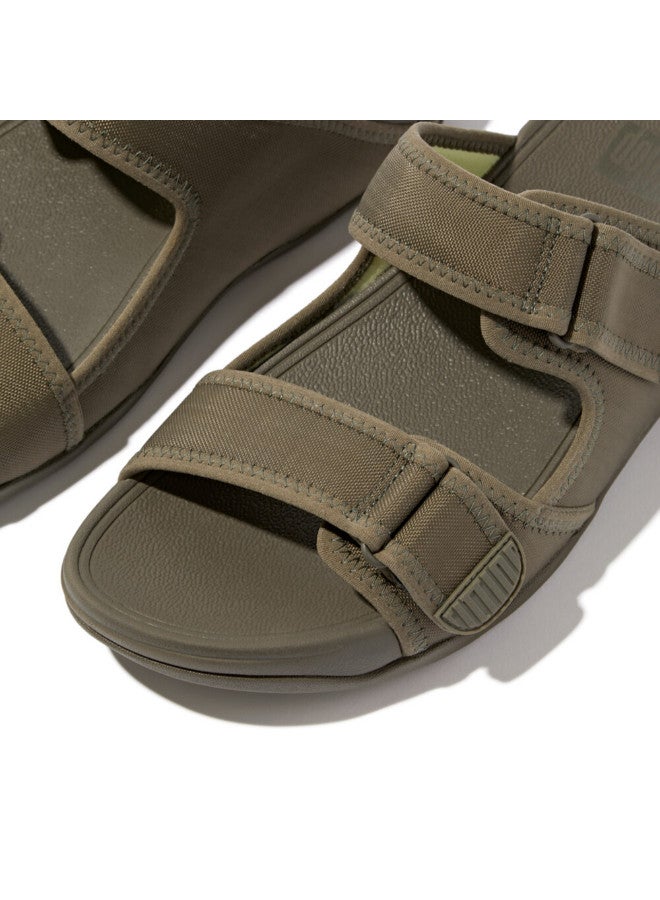 049-806 Fitflop Mens Sandals Gogh Moc Mens Adjustible Slide GT3-B74 Olive