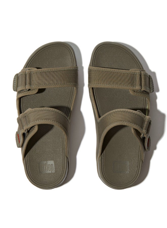 049-806 Fitflop Mens Sandals Gogh Moc Mens Adjustible Slide GT3-B74 Olive