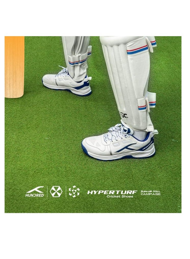 HyperTurf Cricket Shoes | Unisex | TerraSpike Rubber Studs | Material: Vegan Leather/HexaFoam | Lightweight & Highly Durable | Embedded Support Plate for Stability | Ideal for Turf, Ground & Hard Surfaces