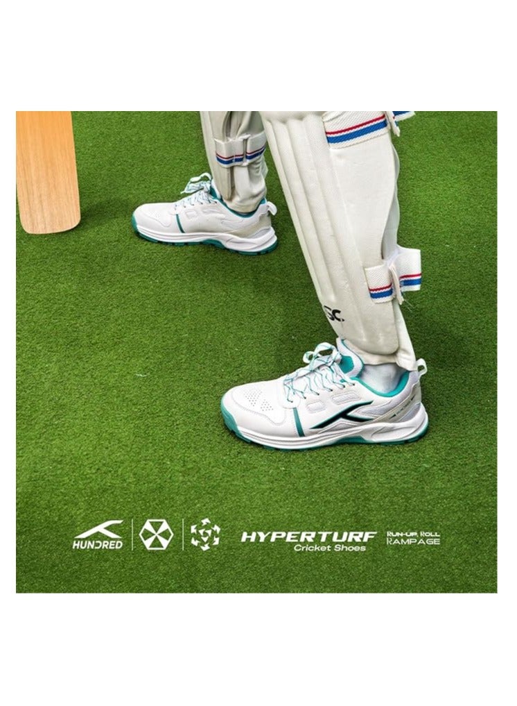 HyperTurf Cricket Shoes | Unisex | TerraSpike Rubber Studs | Material: Vegan Leather/HexaFoam | Lightweight & Highly Durable | Embedded Support Plate for Stability | Ideal for Turf, Ground & Hard Surfaces