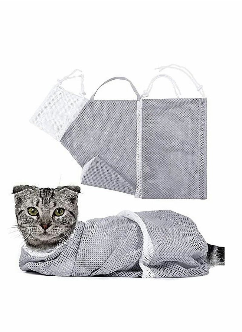 Cat Bathing Bag,Cat Shower Bag Anti-Bite Anti-Scratch,Injecting Examining Nail Trimming,Adjustable Multifunctional Breathable Restraint Cat Bag Restraint