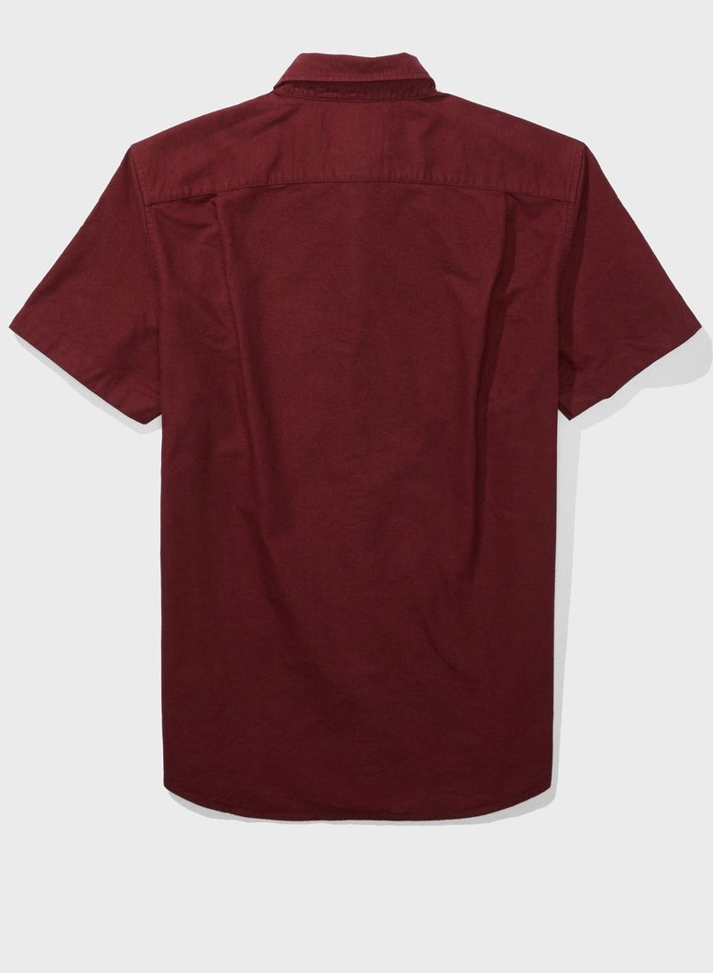 Essential Short Sleeve Shirt Burgundy