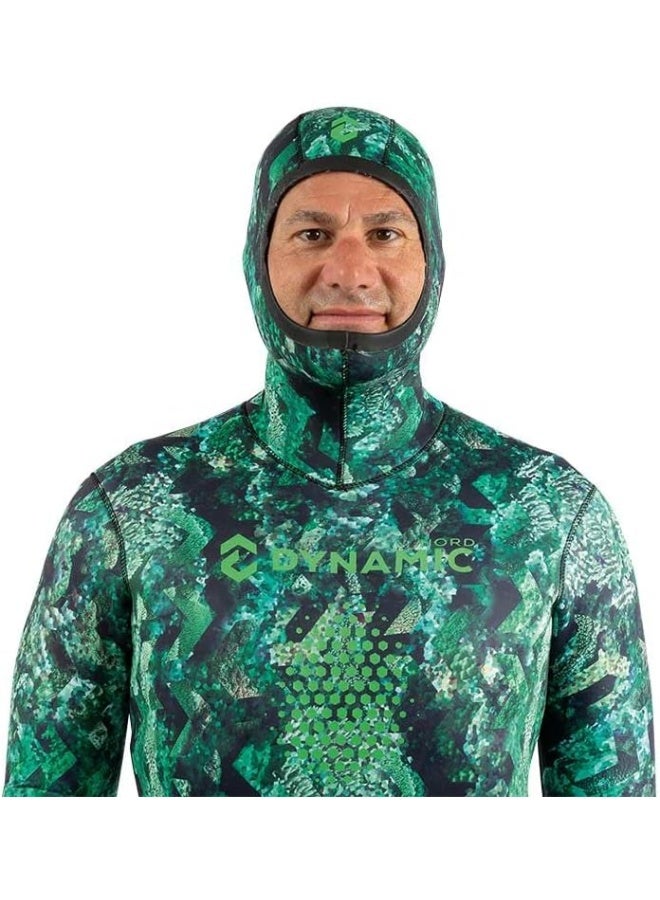 DYNAMIC NORD SFS-3 FREE DIVE SUIT 3MM HOODED JACKET + PANT CAMO/GREEN