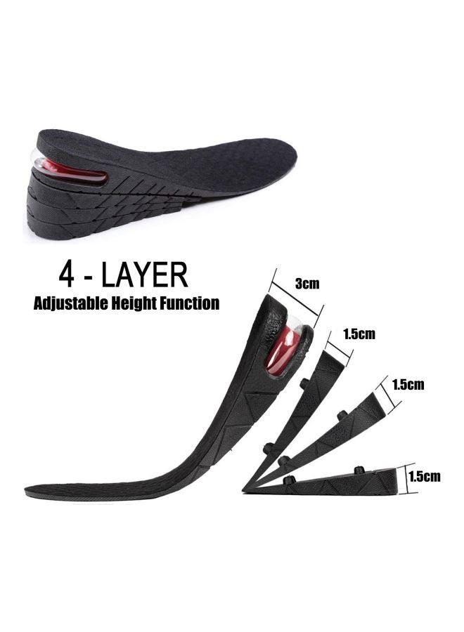 Adjustable Height Increase Heel Lift Inserts Black