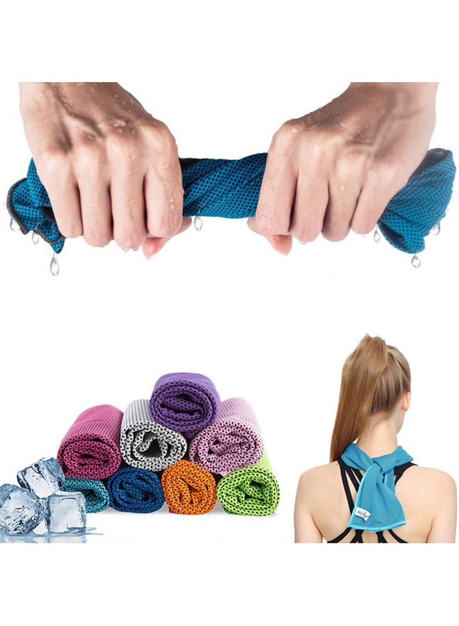 Solid Color Mesh Cooling Towel 20*10*20cm