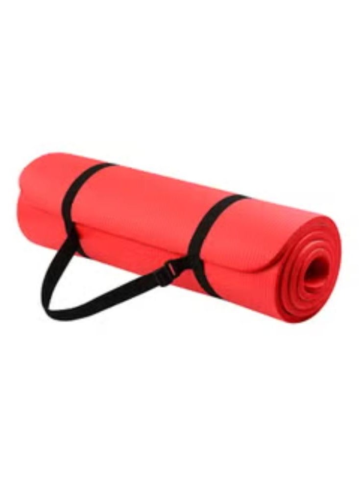 Anti-Tear Exercise Mat With Carrying Strap 60x15centimeter