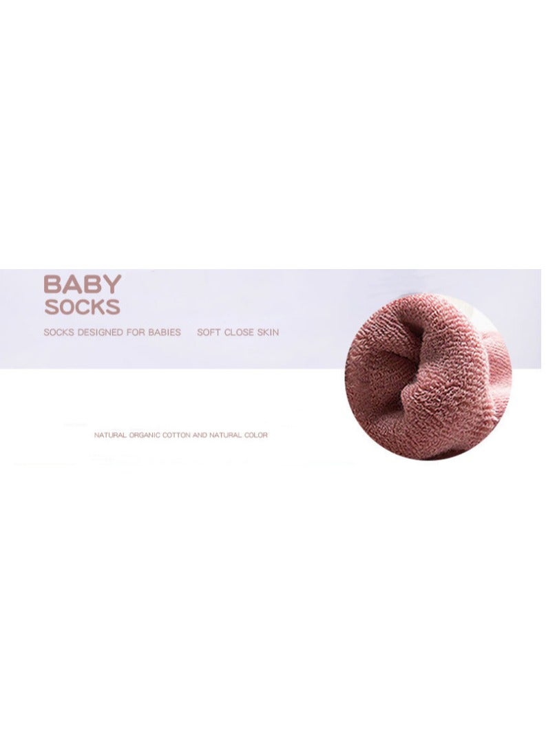 6 Pairs Of Thickened Warm Terry Socks For Infants And Young Children