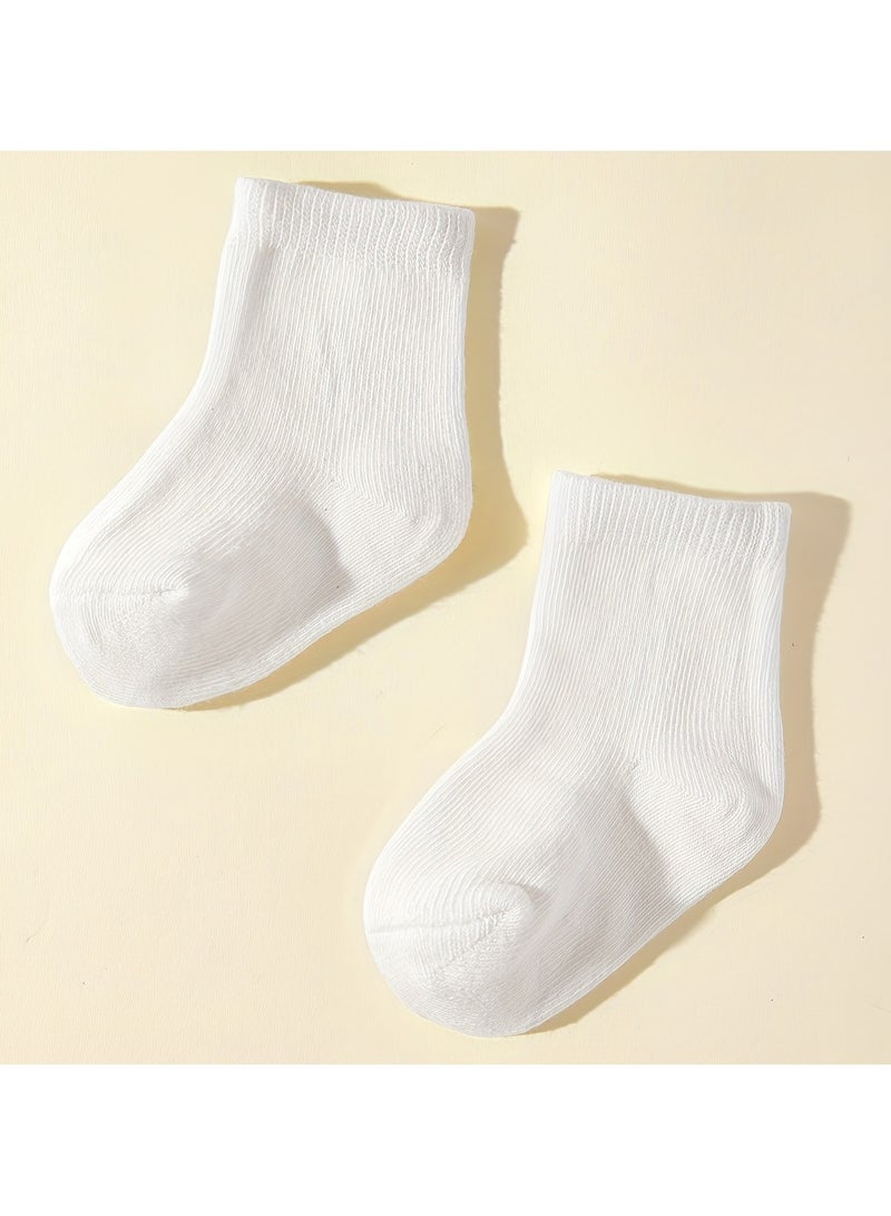 5 pairs of infant and toddler four-season short socks and mid-tube socks