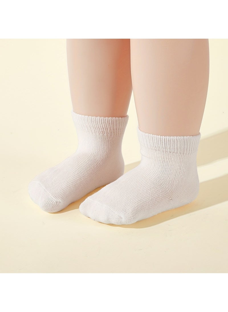 5 pairs of infant and toddler four-season short socks and mid-tube socks