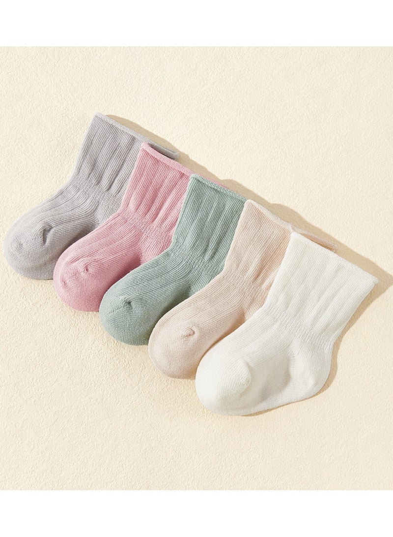 5 Pairs Of Infant And Toddler Four-Season Bowknot Socks