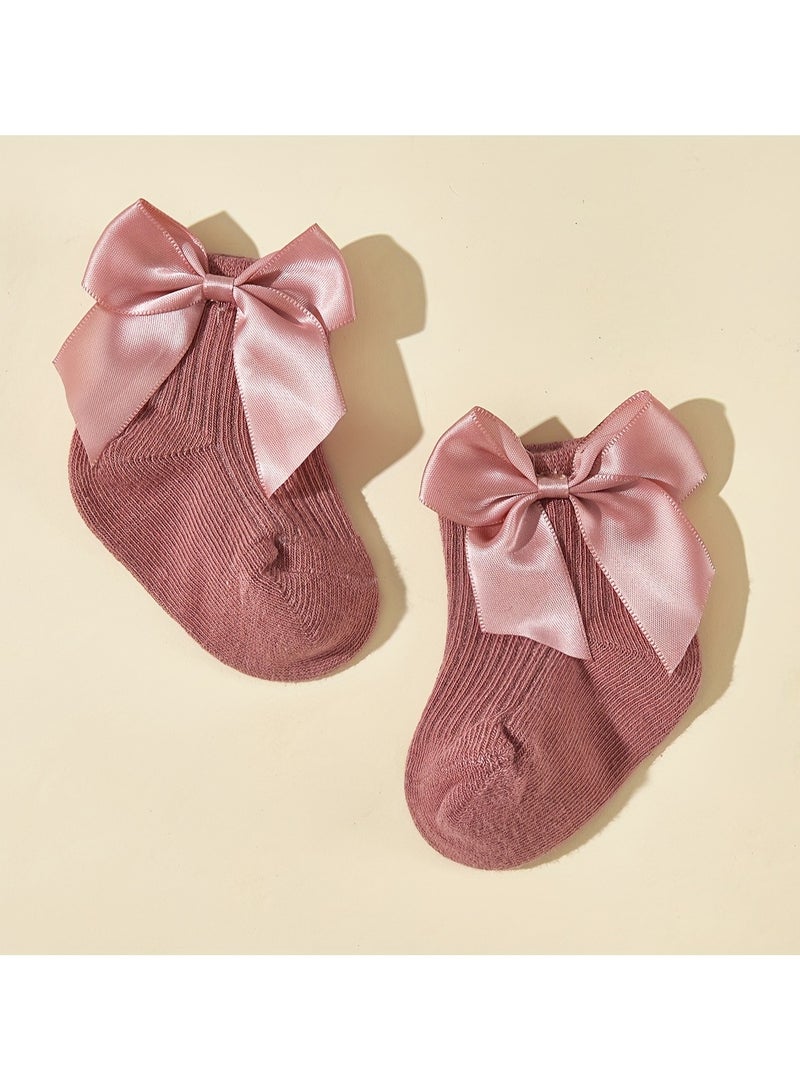 4 Pairs Of Infant And Toddler Four-Season Bowknot Socks