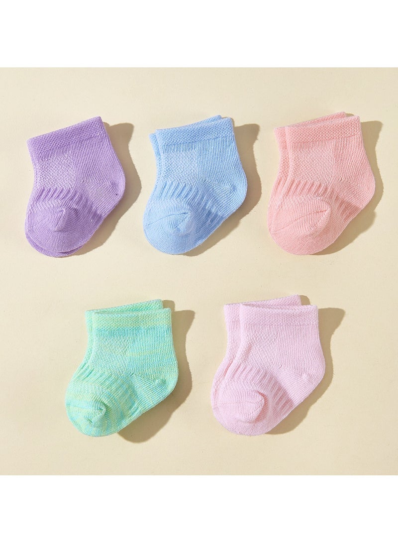 10 Pairs Of Infant And Toddler Four-Season Short Socks And Mid-Tube Socks