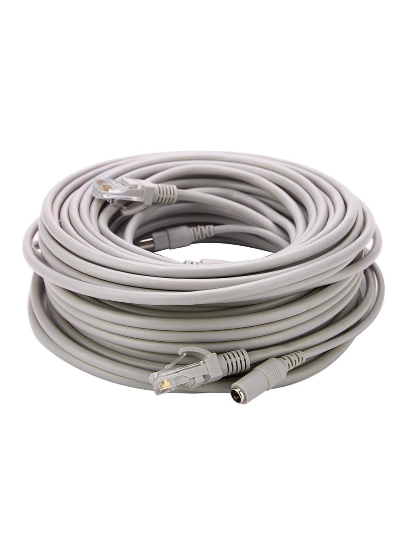 Cat 5 Cable 5M/10M/15M/20M Power 2.1X5.5Mm Power Male for Nvr System IP Cameras Professional Use 10Mbps 100Mbps Network