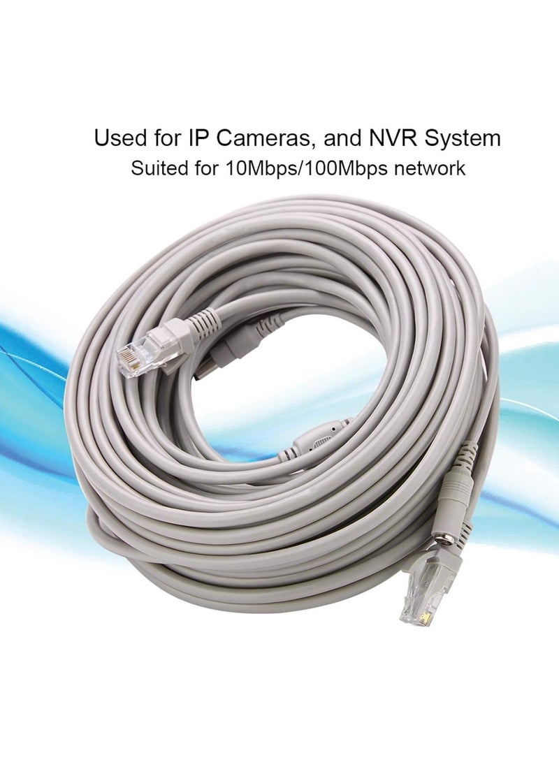 Cat 5 Cable 5M/10M/15M/20M Power 2.1X5.5Mm Power Male for Nvr System IP Cameras Professional Use 10Mbps 100Mbps Network