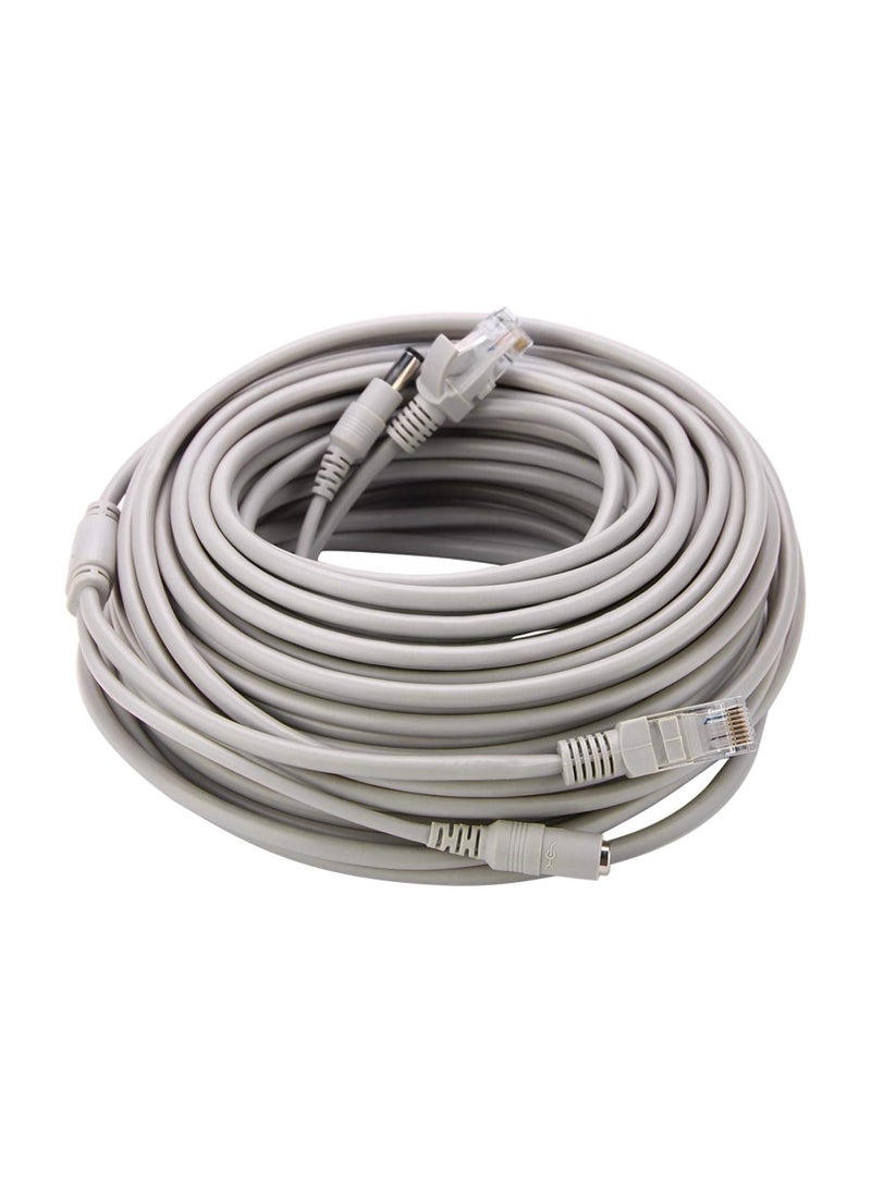 Cat 5 Cable 5M/10M/15M/20M Power 2.1X5.5Mm Power Male for Nvr System IP Cameras Professional Use 10Mbps 100Mbps Network