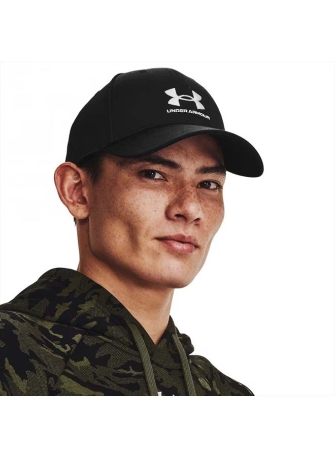 Men's Branded Lockup Adjustable Hat, (001) Black / / White, One Size Fits Most