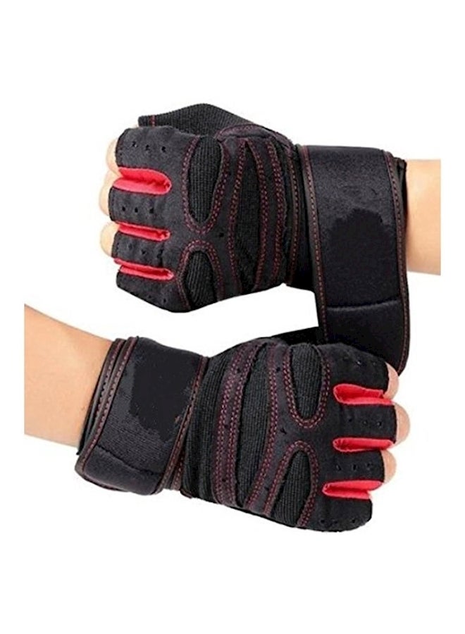 Anti-Slip Adjustable Velcro Strap Weightlifting Gloves XL