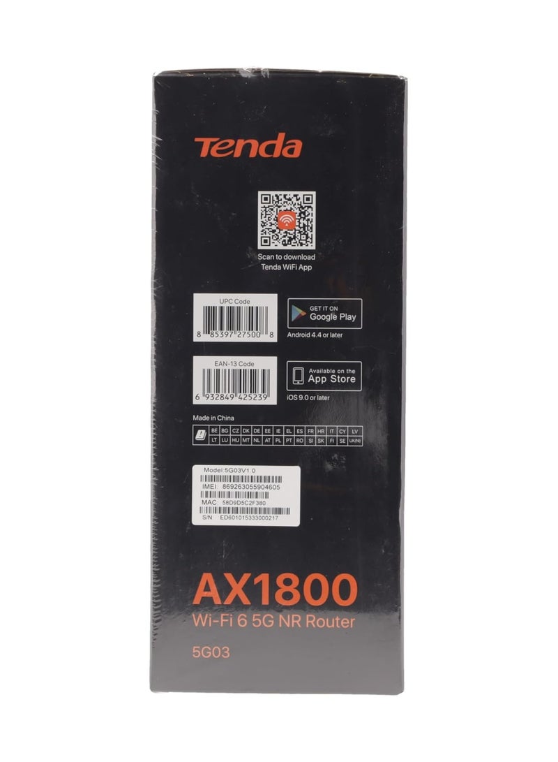 Tenda 5G03 AX1800 Wi-Fi 6 5G NR Router