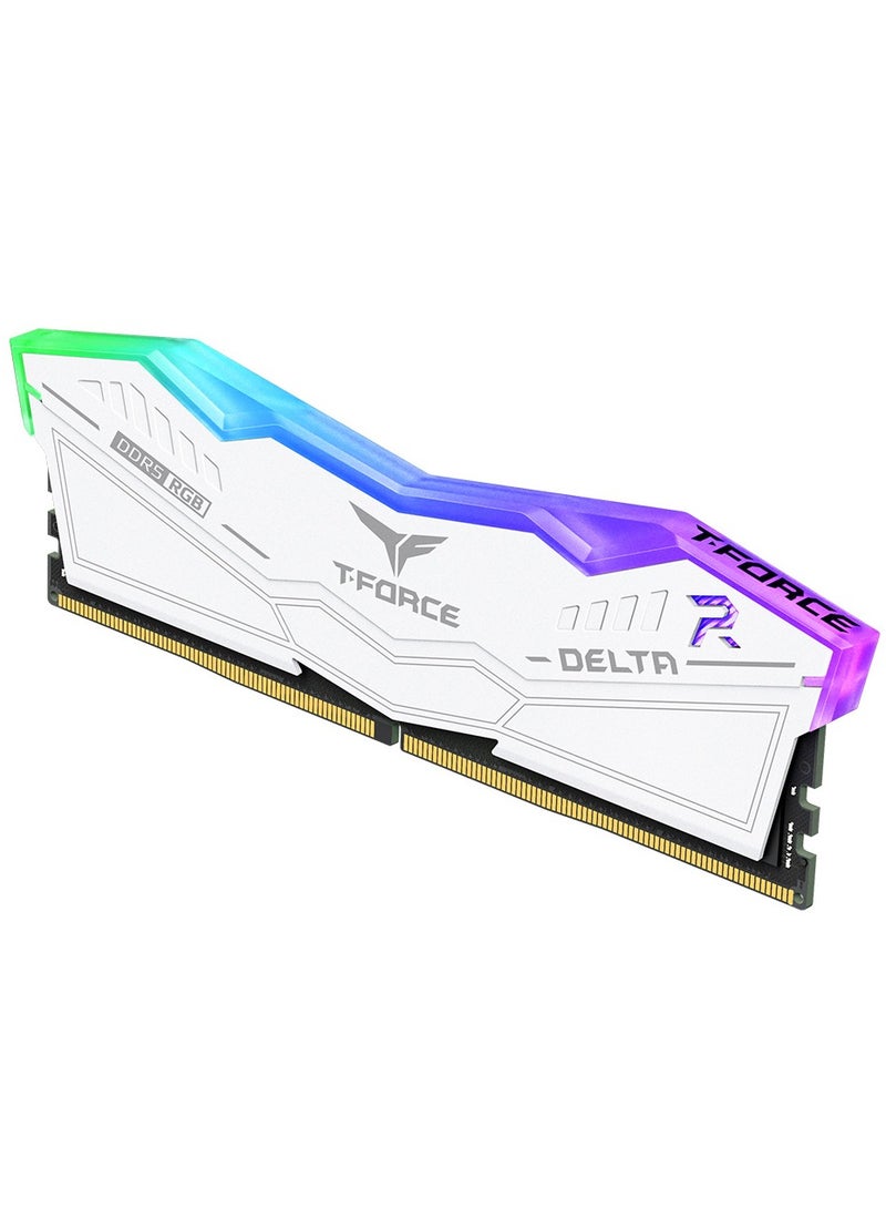 Team Group 16GB(2X8GB) DDR4 RGB Gaming RAM, Speed up to 3600 MHz, Dual Channel Desktop Module | WHITE