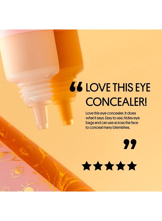 Peeper Perfect Under Eye Concealer, Concealer Makeup and Under Eye Primer, Full Coverage Concealer and Under Eye Color Corrector for Dark Circles, Light